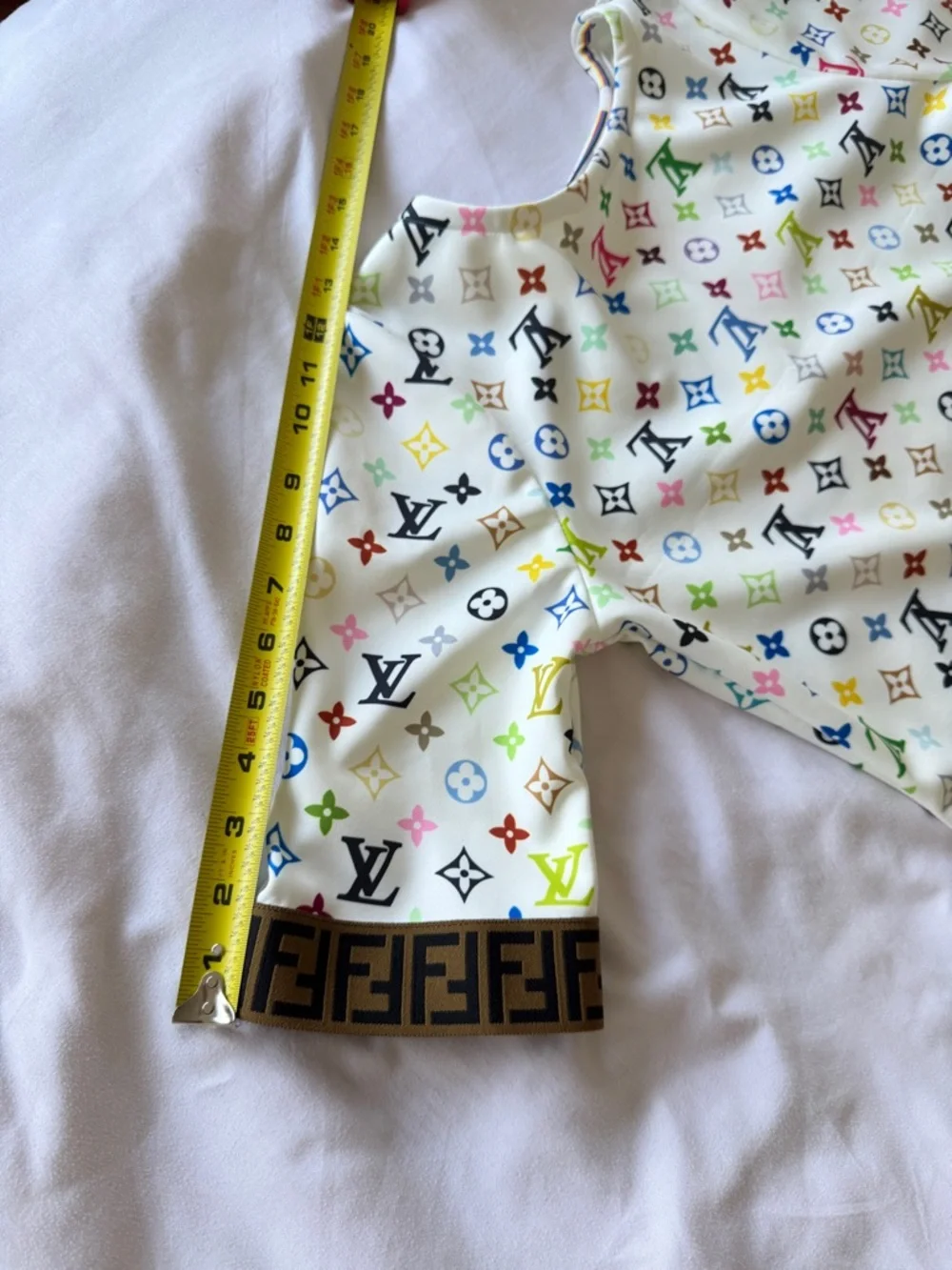 White Multicolor Logo-Print Mini Dress - Picture 3 of 7